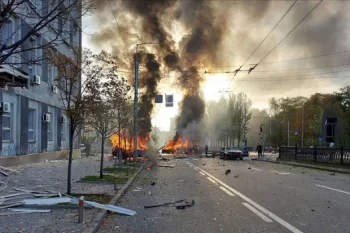 Kiyev raket atəşinə tutulub: Ölən və yaralananlar var