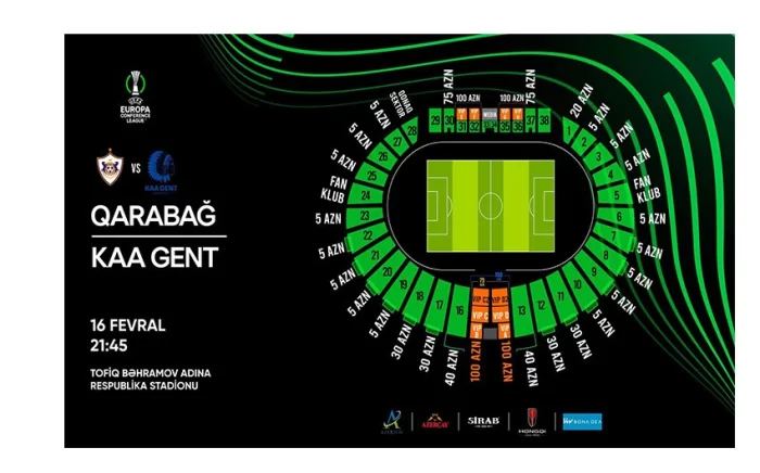 “Qarabağ” – “Gent” oyununun biletləri satışa çıxarılıb